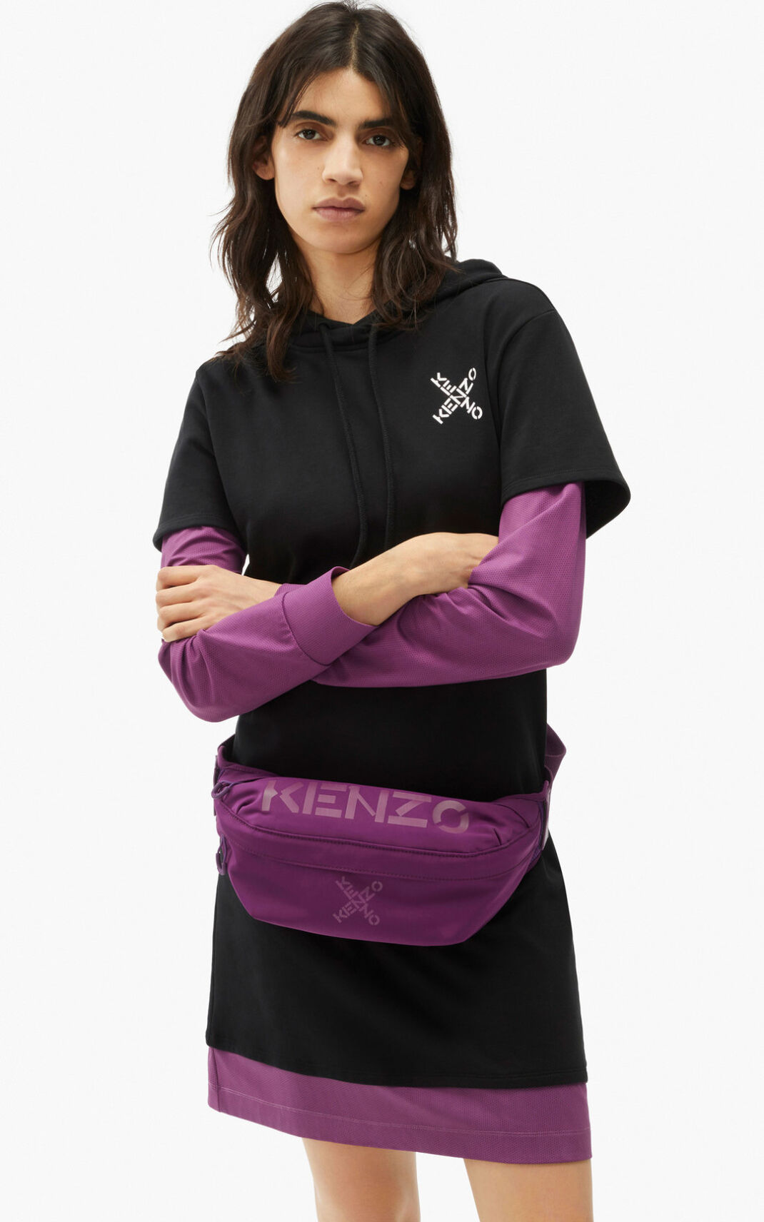 Sac Banane Kenzo Sport Femme Violette | OGZP-36105